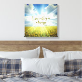 Gott ist mit dir immer Bibel Verse Typografie Leinwanddruck (Insitu (Schlafzimmer))
