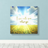 Gott ist mit dir immer Bibel Verse Typografie Leinwanddruck (Insitu (Holzboden))