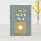 Gott ist mit dir karte (Gelbe Blume)