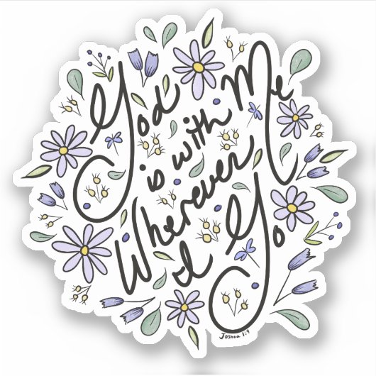 Gott ist mit mir-Aufkleber Aufkleber (Vorderseite)