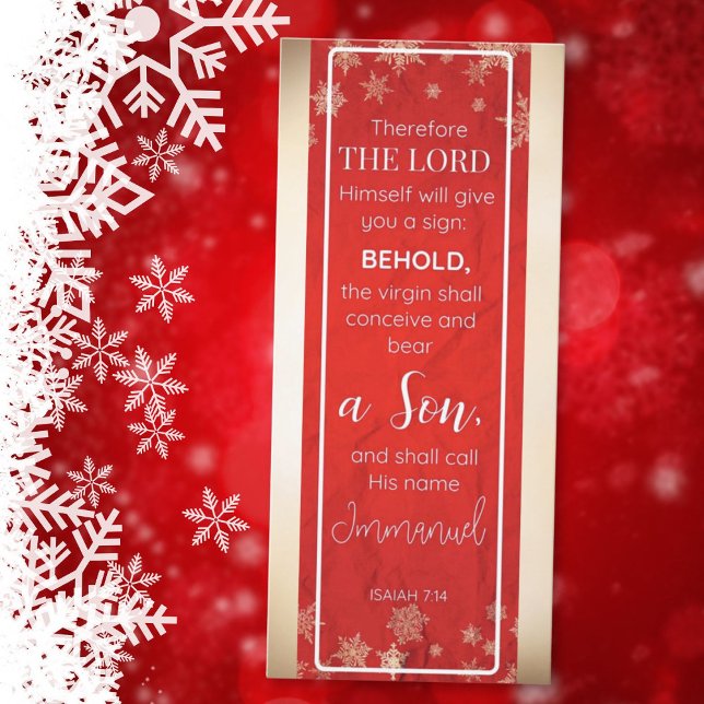 Gott ist mit uns Isaiah 7:14 Lesezeichen (Von Creator hochgeladen)