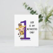 Gott ist Nu'moo'ro Uno! Postkarte (Stehend Vorderseite)