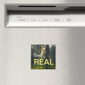 Gott ist real - spiritueller religiöser Kühlschran Magnet (In Situ (Geschirrspüler))