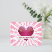 Gott ist reine Liebe Postkarte (Stehend Vorderseite)