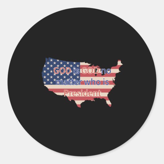 Gott ist runder aufkleber (Vorderseite)