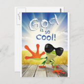 GOTT IST SO COOL - Christlich, religiös, religiös Postkarte (Vorne/Hinten)