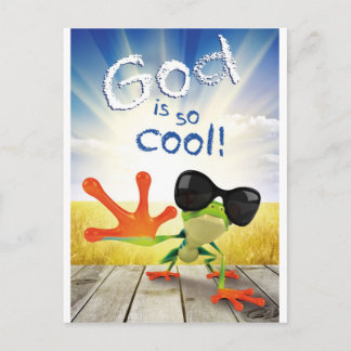 GOTT IST SO COOL - Christlich, religiös, religiös Postkarte