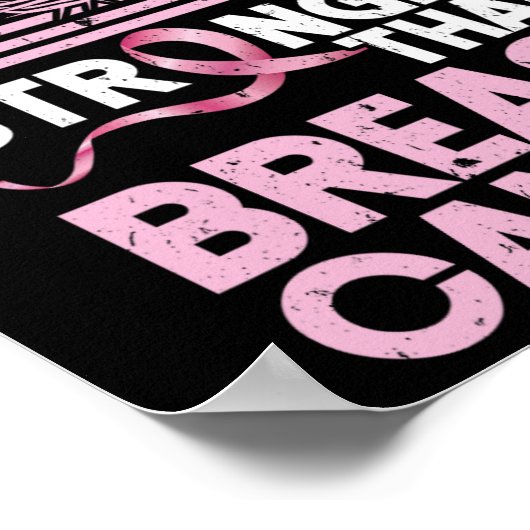 Gott ist stärker als Brustkrebs-Bewusstsein Chris Poster (Ecke)