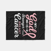 Gott ist stärker als Brustkrebs Bewusstsein Warri Fleecedecke (Vorderseite (Horizontal))