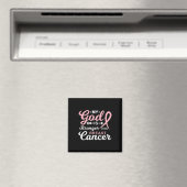 Gott ist stärker als Brustkrebs Bewusstsein Warri Magnet (In Situ (Geschirrspüler))