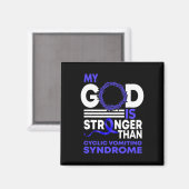 Gott ist stärker als das zyklische Erbrechen-Syndr Magnet (Vorderseite/Rückseite)