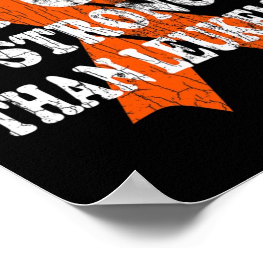 Gott ist stärker als Leukämie glückliches Bewussts Poster (Ecke)