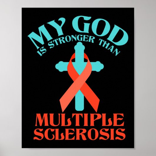 Gott ist stärker als MS Multiple Sklerose Awarene Poster (Vorne)