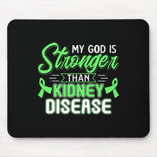 Gott ist stärker als Nierenerkrankung Mousepad (Vorne)