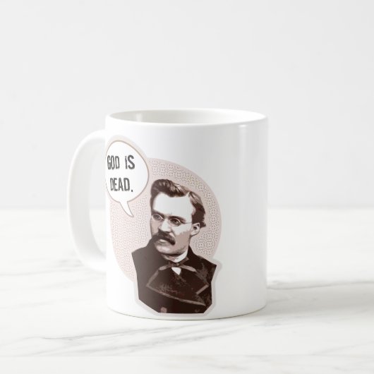 Gott ist tot (Nietzsche) Kaffeetasse (Vorderseite Links)