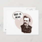 Gott ist tot (Nietzsche) Postkarte (Vorne/Hinten)