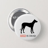 Gott ist totes Abzeichen Button (Vorne & Hinten)