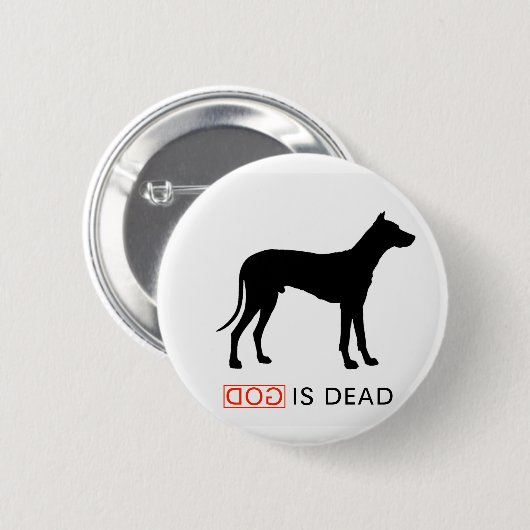 Gott ist totes Abzeichen Button (Vorne & Hinten)