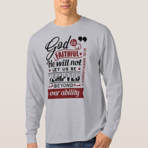 Gott ist treu – 1. Korinther 10,13 Bibelvers T-Shirt