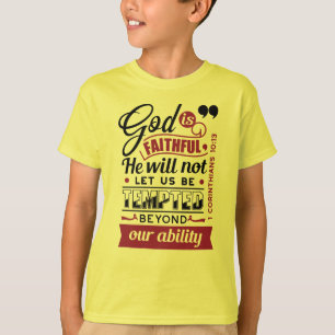 Gott ist treu – 1. Korinther 10,13 Bibelvers T-Shirt