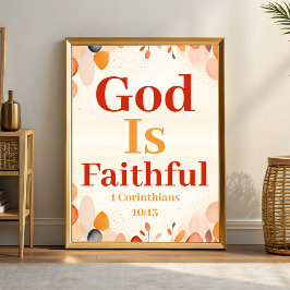 Gott ist treu Boho Christliche Mauer Kunstdruck Poster
