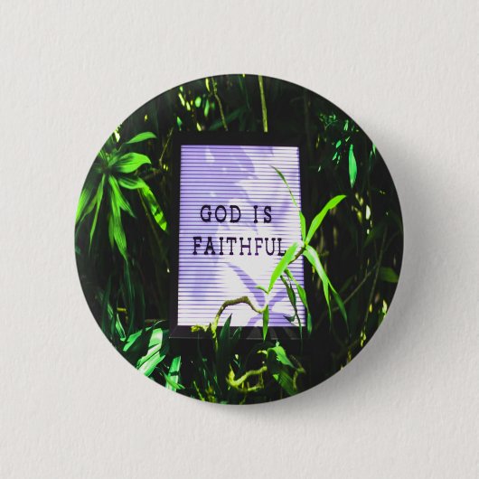 Gott ist treu Christlich Button (Vorderseite)