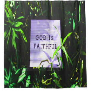 Gott ist treu Christlich Duschvorhang