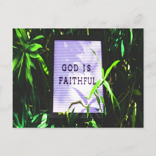 Gott ist treu Christlich Postkarte (Vorderseite)