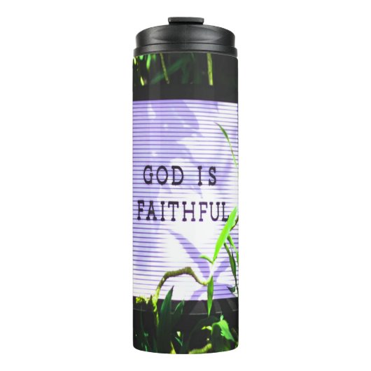 Gott ist treu Christlich Thermosbecher (Vorderseite)