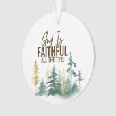 Gott ist treu, die ganze Zeit Weihnachten Ornament (Vorderseite)