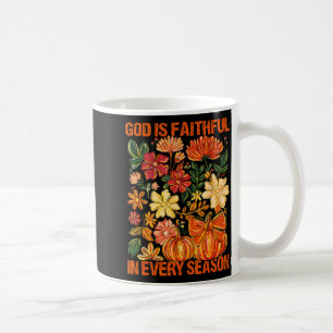 Gott ist treu in jeder Jahreszeit Floral Herbst Ch Kaffeetasse