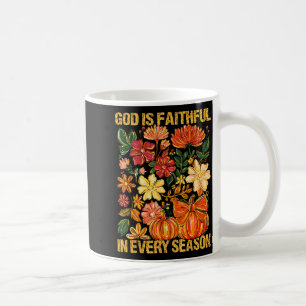 Gott ist treu in jeder Jahreszeit Floral Herbst Ch Kaffeetasse