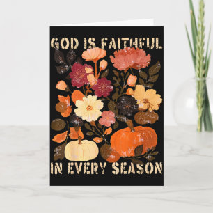 Gott ist treu in jeder Jahreszeit Floral Herbst Ch Karte