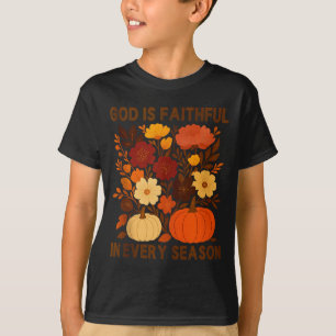 Gott ist treu in jeder Jahreszeit, Floral Herbst H T-Shirt