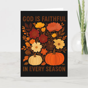 Gott ist treu in jeder Jahreszeit, Floral Herbst Karte