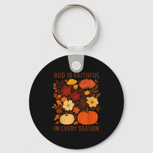 Gott ist treu in jeder Jahreszeit, Floral Herbst Schlüsselanhänger