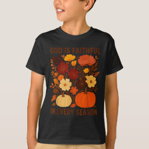 Gott ist treu in jeder Jahreszeit, Floral Herbst T-Shirt