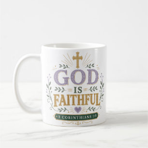 Gott ist treu - Religiöser Andachts-Zitat Kaffeetasse
