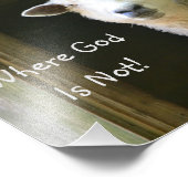 Gott ist überall Schafe Fotodruck (Ecke)