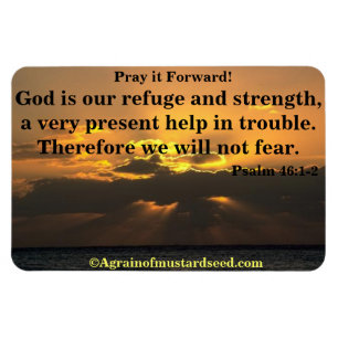 Gott ist unser Schutz Bibel-Zitat Magnet