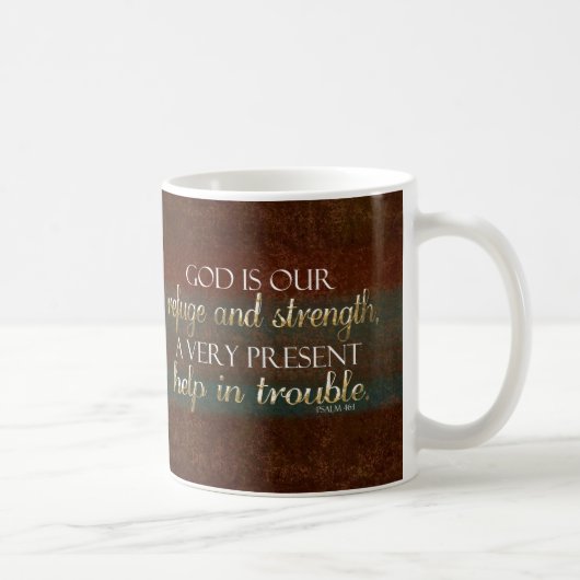 Gott ist unser Schutz-christlicher Bibel-Vers Kaffeetasse (Rechts)