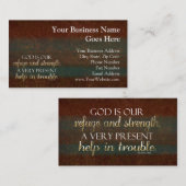 Gott ist unser Schutz-christlicher Bibel-Vers Visitenkarte (Vorne/Hinten)