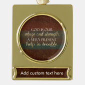 Gott ist unsere Zuflucht Christliche Verse Brown/G Banner-Ornament Gold (Vorderseite)
