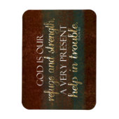 Gott ist unsere Zuflucht Christliche Verse Brown/G Magnet (Vertikal)