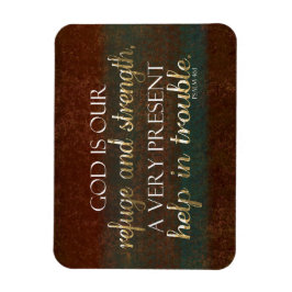 Gott ist unsere Zuflucht Christliche Verse Brown/G Magnet