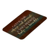 Gott ist unsere Zuflucht Christliche Verse Brown/G Magnet (Linke Seite)
