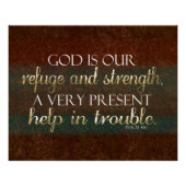Gott ist unsere Zuflucht Christliche Verse Brown/G Poster (Vorderseite)