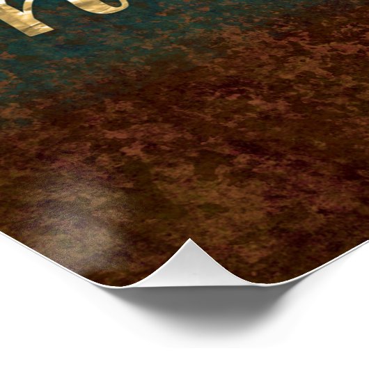 Gott ist unsere Zuflucht Christliche Verse Brown/G Poster (Ecke)