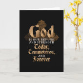 Gott ist unsere Zuflucht Inspiration Christliches  Karte (Gelbe Blume)