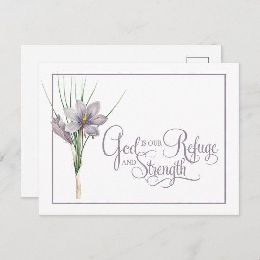 Gott ist unsere Zuflucht und Stärke Postkarte (Vorne/Hinten)